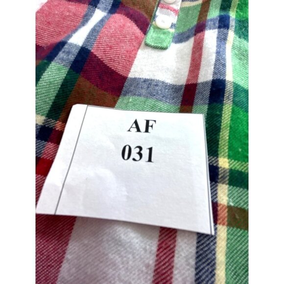 Jammies for your Families Girls Night Gown Plaid Red Green White Blue Size M 8 - Picture 5 of 5